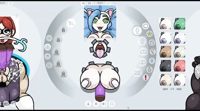 Fapwall [Weird Hentai game] Felicia from darkstalker takes 3 dicks for 1 pussy