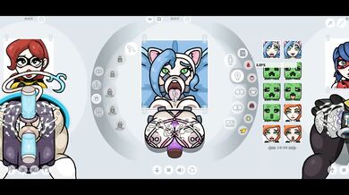 Fapwall [Weird Hentai game] Felicia from darkstalker takes 3 dicks for 1 pussy