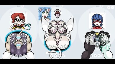 Fapwall [Weird Hentai game] Felicia from darkstalker takes 3 dicks for 1 pussy