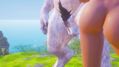 Olivia Fucking Furry Beast Inserts Horsecock In Tight Pussy And Ass