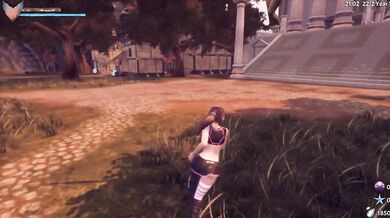 Cosplay girl don't mind if I touch her breasts [Gameplay]