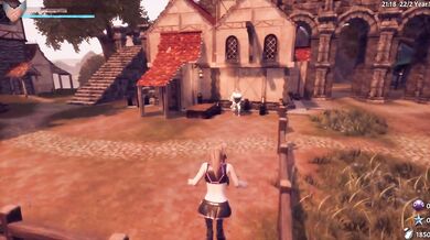Cosplay girl don't mind if I touch her breasts [Gameplay]