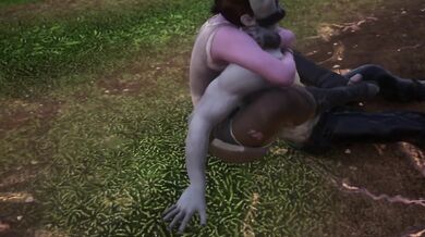Zombie girl jerking off legs to her zombie boyfriend | cums on boots [3d hentai uncensored]