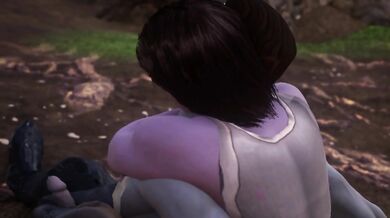 Zombie girl jerking off legs to her zombie boyfriend | cums on boots [3d hentai uncensored]