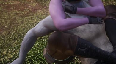 Zombie girl jerking off legs to her zombie boyfriend | cums on boots [3d hentai uncensored]