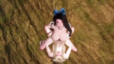 Futa - Passionate sex between two goddesses