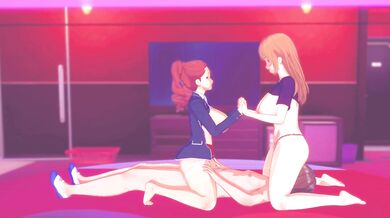Ajisai no Chiru Koro Ni 3some with anime cosplay [3d hentai uncensored]