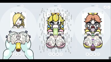 Fapwall [Weird Hentai game] Rosalina Peach and Daisy gets the best gangbang of their life without Ma