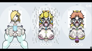 Fapwall [Weird Hentai game] Rosalina Peach and Daisy gets the best gangbang of their life without Ma