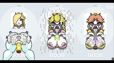 Fapwall [Weird Hentai game] Rosalina Peach and Daisy gets the best gangbang of their life without Ma