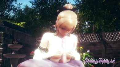 Genshin Impact Hentai - Jean is fucked in the garden of the adventurer's guild