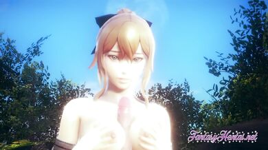 Genshin Impact Hentai - Jean is fucked in the garden of the adventurer's guild