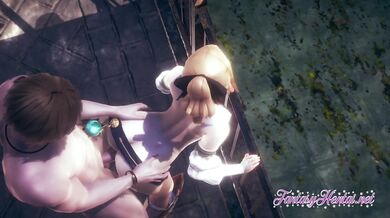 Genshin Impact Hentai - Jean is fucked in the garden of the adventurer's guild