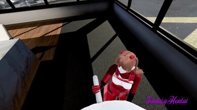 Evangelion Hentai 3D - Asuka sucks and jerks off