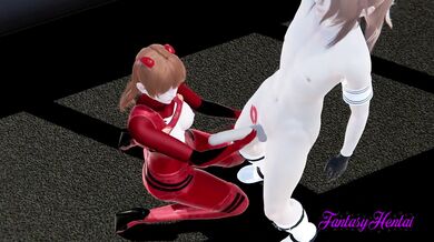 Evangelion Hentai 3D - Asuka sucks and jerks off