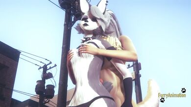 Furry Hentai Wolf gives fox boobjob until he cum on her face