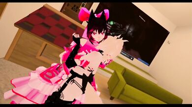 Dommy mommy plays with bitch, VRChat, Lovense, Long distance sex