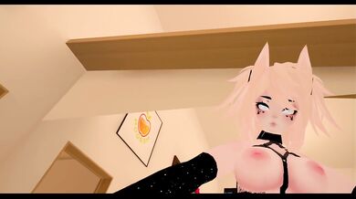 Dommy mommy plays with bitch, VRChat, Lovense, Long distance sex