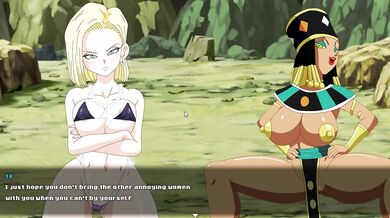 Super Slut Z Tournament [Hentai game] Ep.3 Android 18 fucked by an giant dick old pervert god