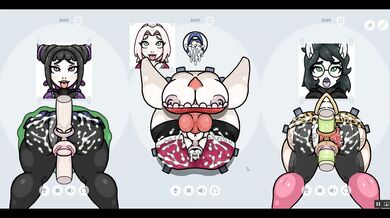 Fapwall [Rule34 Hentai game] Sakura from Naruto is taking 6 penis at once
