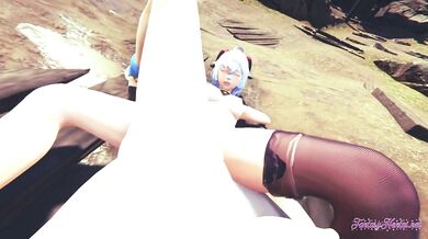 Genshin Impact Hentai Yuri - Ganyu & Barbara Lesbian Sex