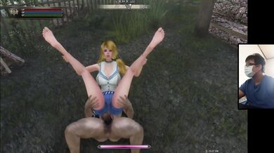 The Elder Scrolls 5:Crazy sex in the forest with a giant breast goddess