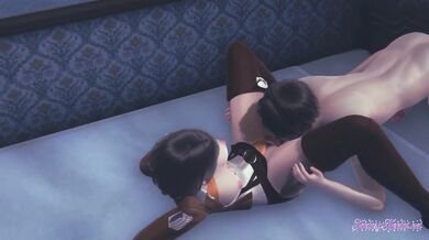 Attack on Titan Hentai - Mikasa cunnilingus and blowjob