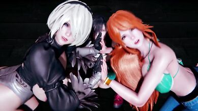 Tifa ~ Nami ~ 2B ~ Multiplayer Sex ~ Exclusive production