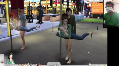 The Sims 4:8 people pole dancing hot sex