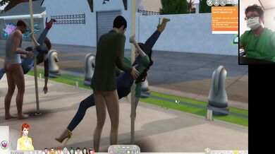The Sims 4:8 people pole dancing hot sex