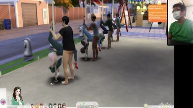 The Sims 4:8 people pole dancing hot sex