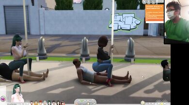 The Sims 4:8 people pole dancing hot sex