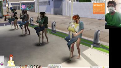 The Sims 4:8 people pole dancing hot sex