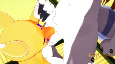 Digimon Hentai - Taomon & Grey Fox Hard Sex 1/2