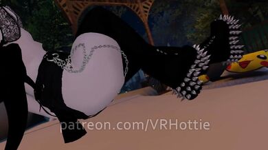Brunette Glasses Strips in Booty Shorts Fucking Riding in Backyard Gazebo POV Hentai Lap Dance