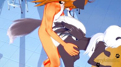 Furry Hentai - Passerby is fucked by Fox