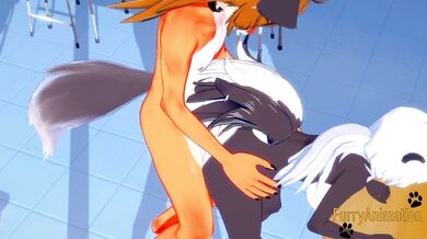 Furry Hentai - Passerby is fucked by Fox