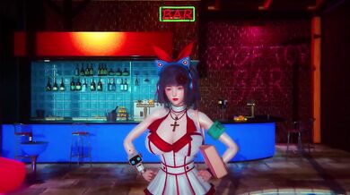 Honey Select 2:Passionate sex with huge tits at the pool at night