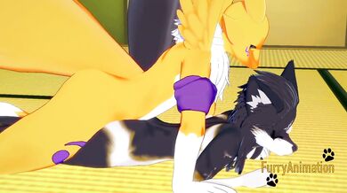 Furry Hentai Zelda Digimon - Wolf Link is fucked by Renamon