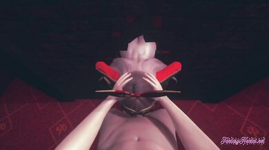 Genshin Impact Hentai - POV Amber blowjob and fucked