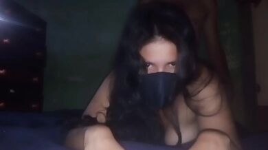Doggy creampie to big-booty milf wife, her moans are a delight