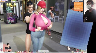 The Sims 4:10 people in the floor-to-ceiling window passionate sex (some clips special masking)