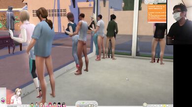 The Sims 4:10 people in the floor-to-ceiling window passionate sex (some clips special masking)