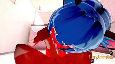 BNA Hentai - Michiru Yiff at Toilet 2/3