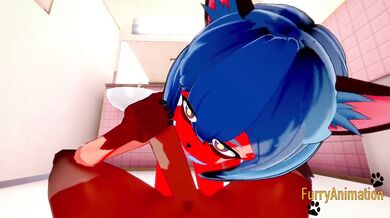 BNA Hentai - Michiru Yiff at Toilet 2/3