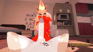 Pokemon Hentai - Flareon blowjob to dog with cum in her mouth