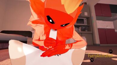 Pokemon Hentai - Flareon blowjob to dog with cum in her mouth