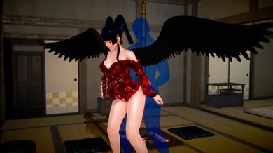 Nyotengu fucks blue dick outline