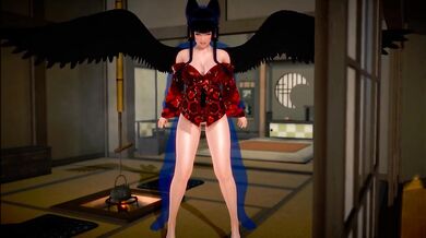 Nyotengu fucks blue dick outline