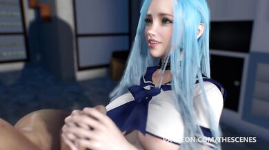 3D Porn Sailor Anime Hentai Handjob
